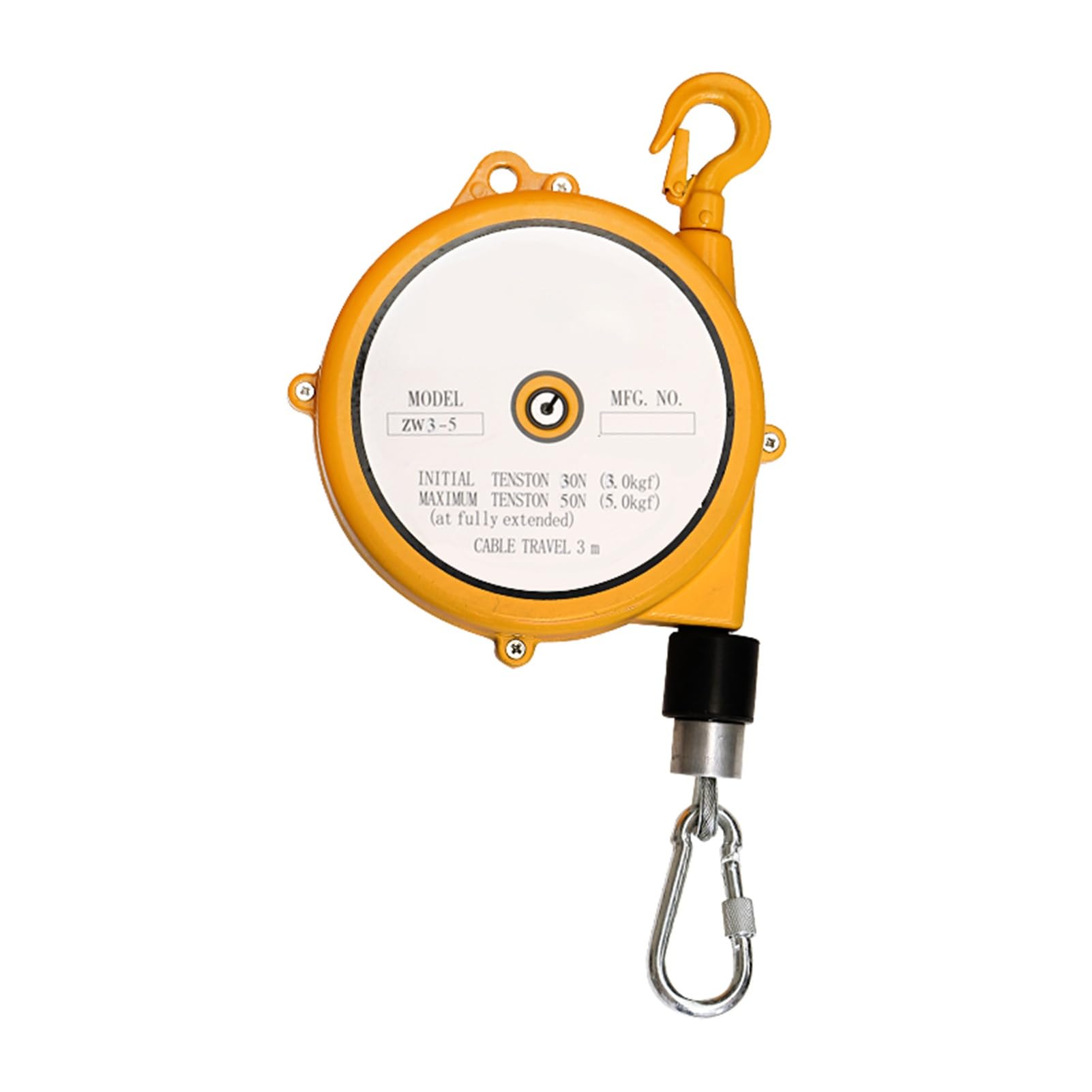 Spring Balancer, Retractable Hanging Scale Spring Balancer, Self-Locking, Adjustable, 3.0m, Multiple Loads(3-5kg)
