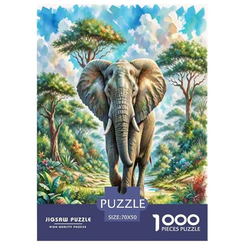 Rompecabezas imposible de elefante africano: 1000 piezas de entretenimiento creativo