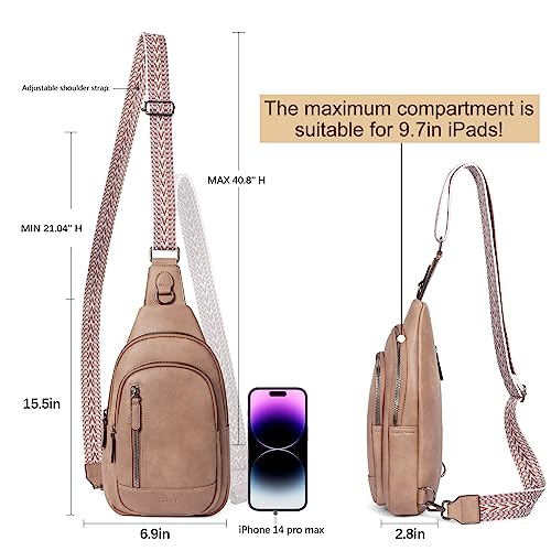 Image of CLUCI Crossbody Bags for Women Men,Leather Sling Bag Cross Body Backpack for Woman Gifts for Women Birthday Unique