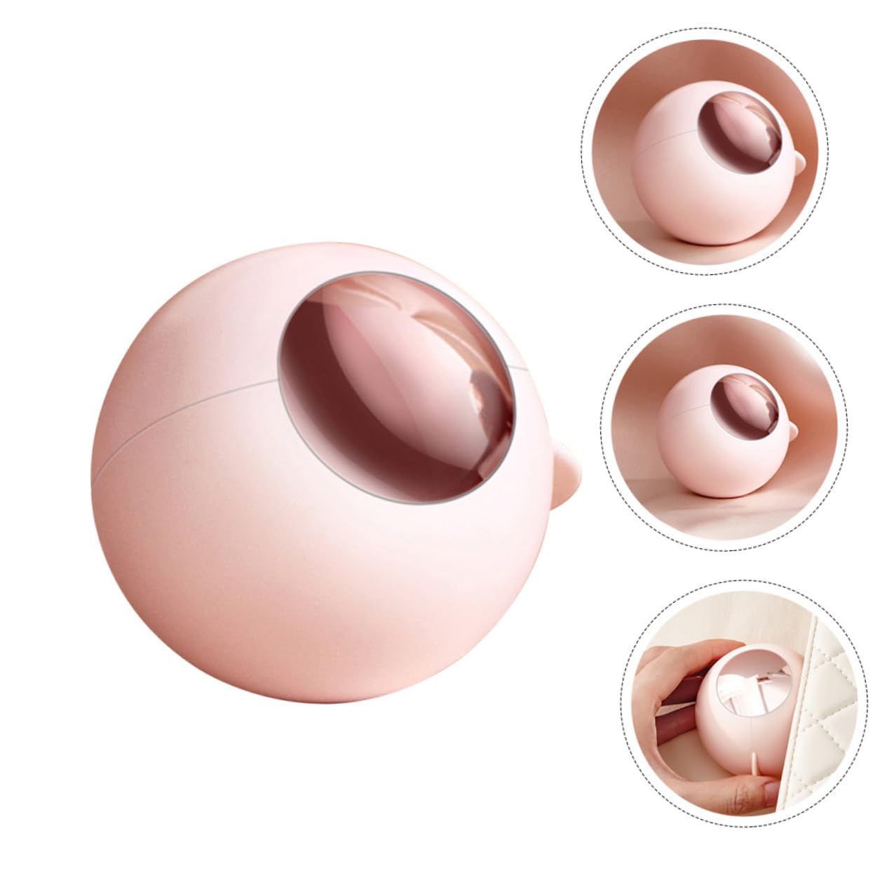 Waschbarer Kleiderfusselentferner mit Deckel, Rosa, Abs und Pu | Reise und Geschäftseinsatz, Sichere Klebefläche, für Tierhaare und Gewebe