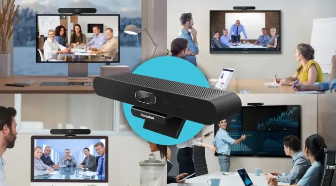 Image of Stellar X20 New Generation Audio and Video Conference Camera Videobar Integrated with 4K ePTZ AI face-Tracking Camera, 4 Built-in Mics, 94 Wide Angle & 360 Audio Pickup for VC Meetings