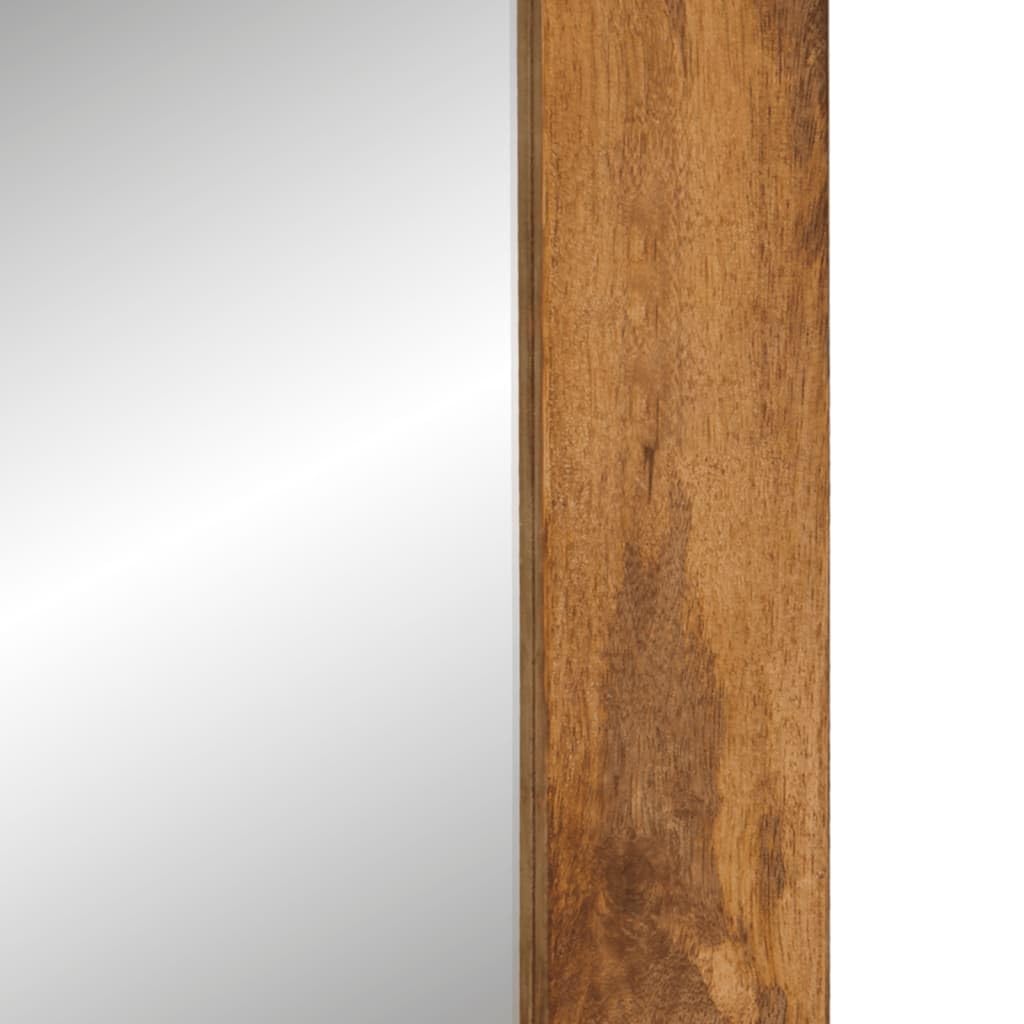 vidaXL Espejo de Vidrio y Madera Maciza de Mango 70x50 cm