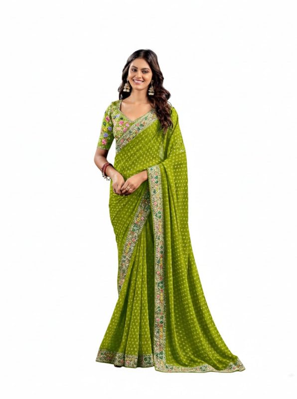 Weightless Georgette Saree with...