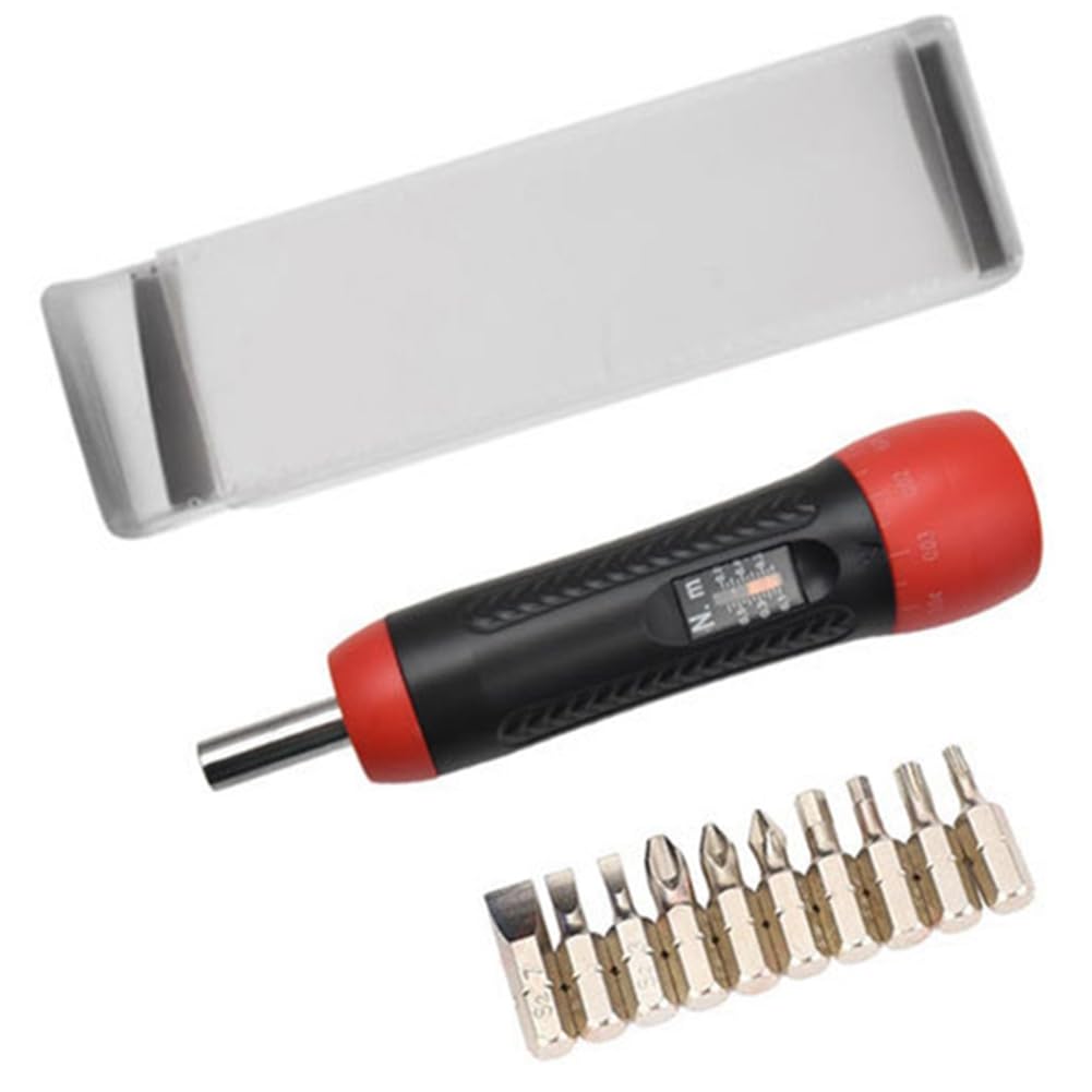 Jnchdghwa As Shown Professional 10-Bit Set Adjustable Preset Torque Driver 1/4' For Bicycle Repair Wrench 1-6Nm