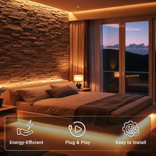 Image of MoonlitDreams 10M LED Rope Light | 120 LEDs /M Waterproof Strip Light | Warm White Flexible Cove Light for False Ceiling, Balcony, Bedroom, & Indoor Outdoor Decoration | Plug & Play Decorative Light
