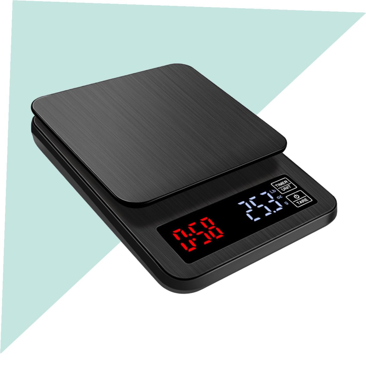 YARNOW Báscula Digital de Cocina y Café con Temporizador, Capacidad 5kg, Pantalla Led, Alta Precisión para Hornear y Pesar Alimentos Fácilmente