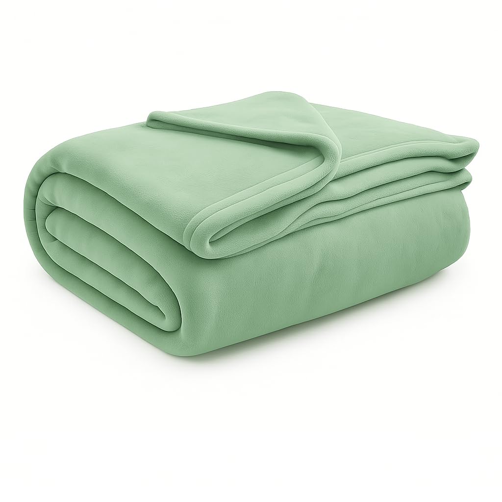 RVS DECOR Premium Plush Solid Summer Single Bed Dohar/Ac Blanket | 250 GSM Reversible Lightweight Cozy Soft for Bed, Sofa, Couch, Travel & Camping| 146X255 Cm Polyester (Light Green, Single)-image-42