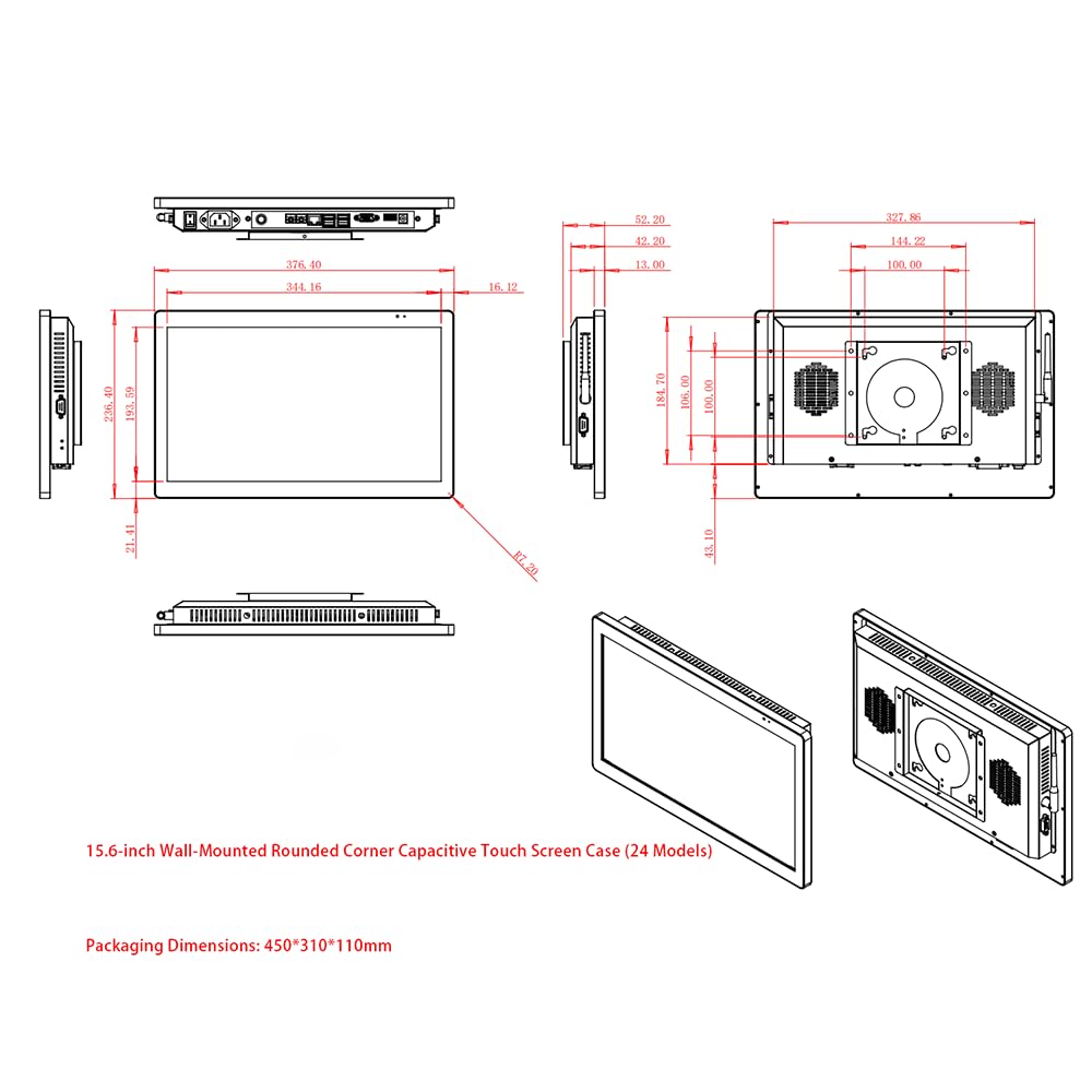 Pantalla Táctil De Montaje En Pared 15.6"