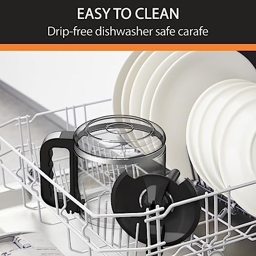 KRUPS 14 Cups Coffee Maker, Simply Brew, Stainless Steel, Programmable with Digital Display, Dishwasher Safe, Drip Free Coffee Machine, Black and Silver - Image 7