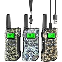 Inspireyes Walkie Talkies for Kids Rechargeable,Toys for Boys and Girls Ages 3-12, 3 Pack Long Range 2-Way Radios, Birthday Gifts,Christmas Stockings, Outdoor Play, Family Games, Hiking Camping Gear