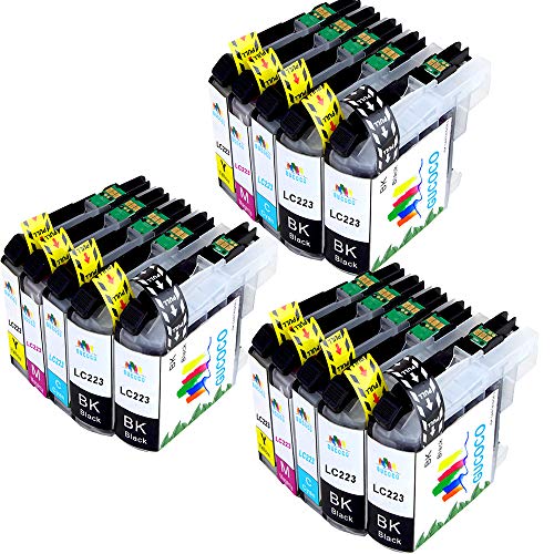 GUCOCO Reemplazo para Brother LC223 Cartuchos de Tinta Alta Capacidad Compatible para Brother DCP-J562DW DCP-J4120DW MFC-J480DW MFC-J4420DW MFC-J5320DW (6 Negro, 3 Cyan, 3 Magenta, 3 Amarillo)