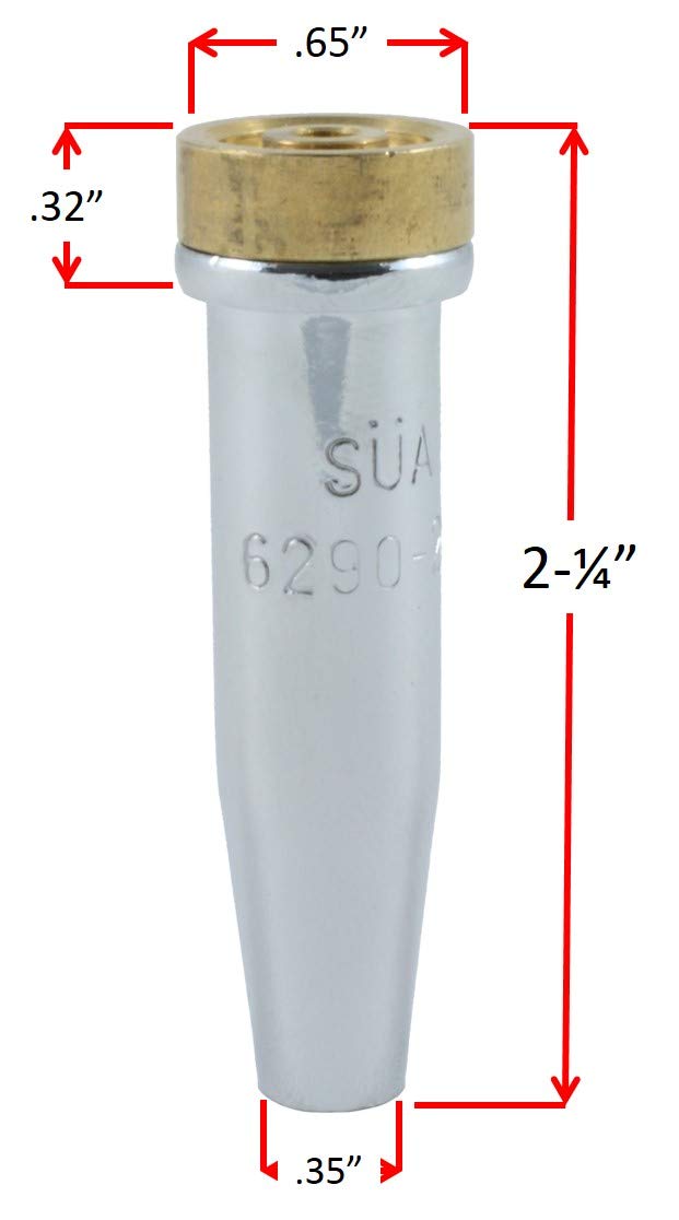 SÜA® - (3 PACK) SÜA® - 6290-NX-2 Propane Cutting Tip - Compatible with Harris Torches - #2