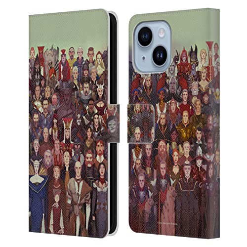 Étui portefeuille en cuir Dragon Age pour iPhone 14 Plus protection chic Bioware