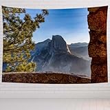 Yosemite Tapestry For Bedroom Half Dome Yosemite National Park Tapestries Wall Hanging For Living Room Dorm Office 60×40 In