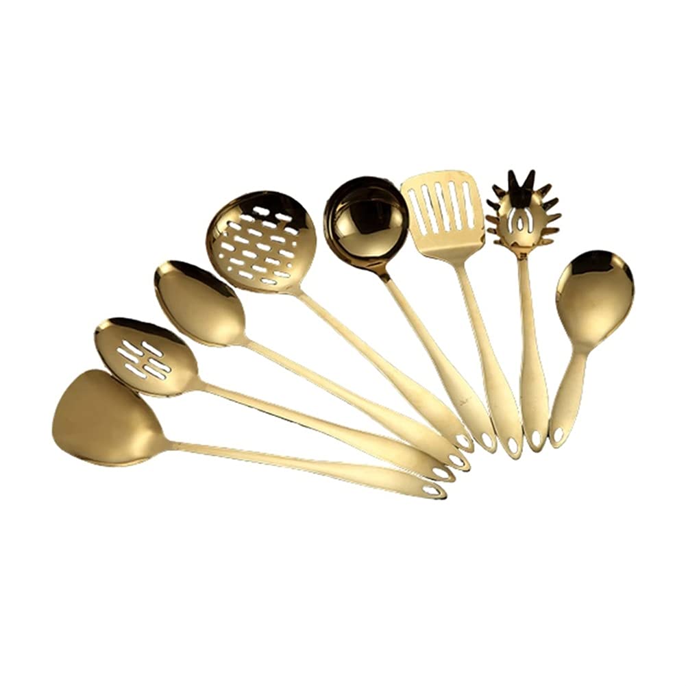 NGDFGR Stainless Steel Cooking Tools Spoon Shovel Cookware Kitchen Tools Spatula Ladle Kitchenware Cooking Utensils Set,