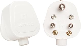 3-Pin Plug Top 6 AMP, White (Pack of 3) ISI Marked Heavy Duty Polycarbonate Body Suitable for Home, Office & Appliances