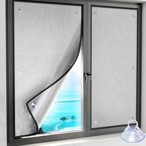 Película Aislante para Ventanas, Protector Solar para Balcony Película Reflectante Anti UV de Aluminio, Interiores Exteriores Vinilo Ventana Deorativos, Privacidad para Hogar Oficina(Black,70x150 cm)