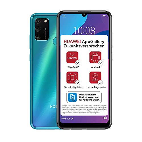 HONOR 9A Dual-SIM Smartphone - Phantom Blue (6,3 Zoll Display, 64 + 3GB, Android 10 AOSP ohne Google Play Store, Magic UI 3.1) + 13MP Triple-Kamera + 8MP Frontkamera – Deutsche Version