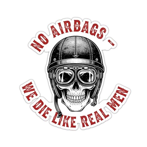 Autocollant humour "No AirBags" pour bouteille laptop auto 5 pouces