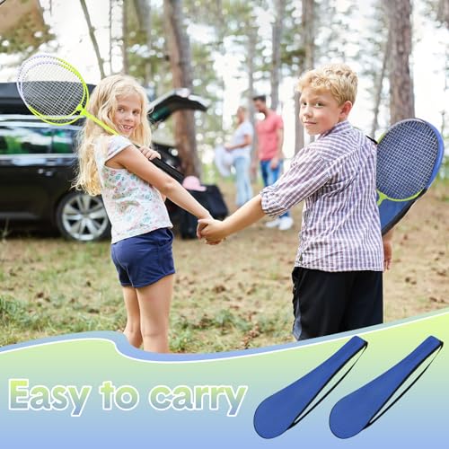 Image of 12 Pack Badminton Rackets Set Including Badminton Racquets, Nylon Shuttlecocks and Carry Bag for Outdoor Backyard Games Beginners
