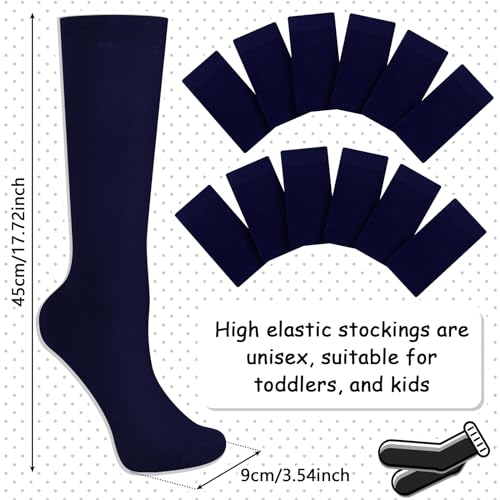 Janmercy 12 Pairs Knee High Socks for Girls School Uniform Breathable Seamless Long Tube Socks for Uniform Dresses3