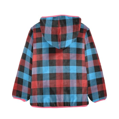 GuoChe Christmas Plaid Red Blue Fleece Jacket Toddler Boy2