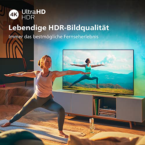 Philips 43PUS8007/12 Fernseher (4K UHD, HDR10+ kompatibel, 60 Hz, Dolby Vision und Atmos, 3-seitiges Ambilight, Smart TV, Triple Tuner) 2022, Mattschwarz, 43 ", 108 cm – Bild 4
