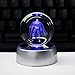 3D Laser Etched Crystal Ball(50mm) Puzzle with LED Base (Batman)