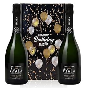 Buy Ayala Brut Majeur Champagne Twin Gift Box – Perfect Birthday Celebration Case (2 x 75cl, 12.5% ABV) – DrinxCom