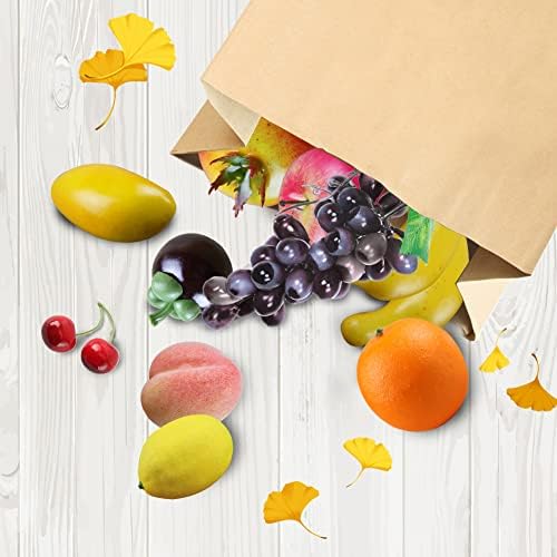 Artificial Fruits Realistic Looking 10Pcs, Artificial Apple, Lemon, Banana, Grape, Orange, Peach, Mangosteen, Mango, Pomegranate, Cherry Decorative Fake Fruit for Home Kitchen Restaurant