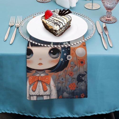 Servilletas de Tela con Figuras de Anime 2 Piezas miniatura 4