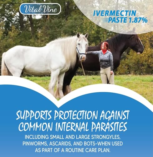 VITALVINE Ivermectin 1.87% Paste for Horses – Apple Flavor 6.08g Syringe, Treats Horses Up to 1250 lbs (3-Pack) - Image 5