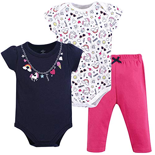 Image of Little Treasure Unisex Baby Cotton Bodysuit and Pant Set