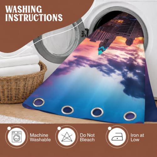 Draperies d'intimité doux motif architecture violet 75x166cm
