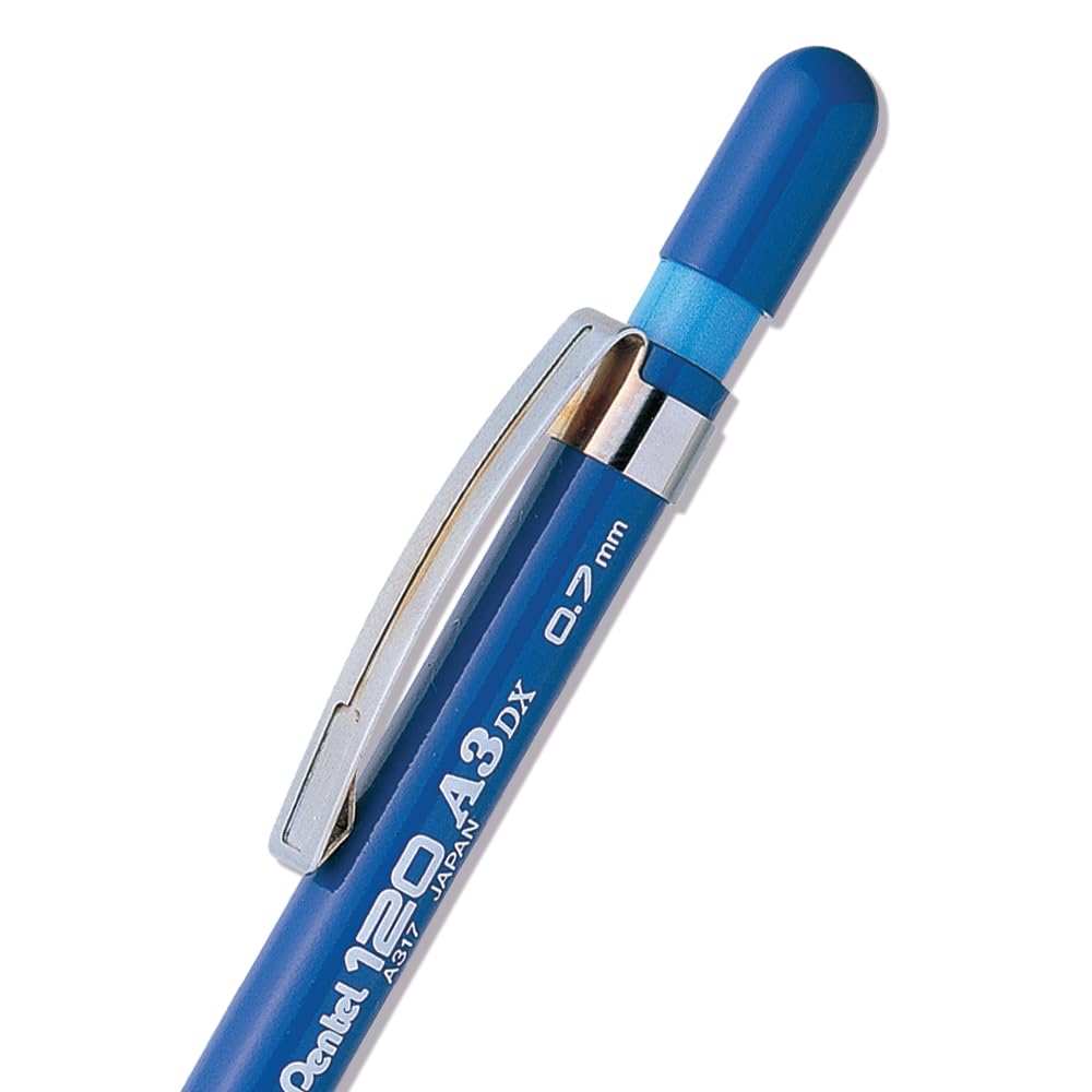 Pentel Hi-Graph Lot de 12 Porte-mines 0,7 mm avec Canon fixe 4 mm Bleu