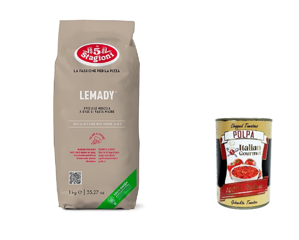 Italian Gourmet LEMADY Miscela lievito naturale impasti pizza 6 x 1kg