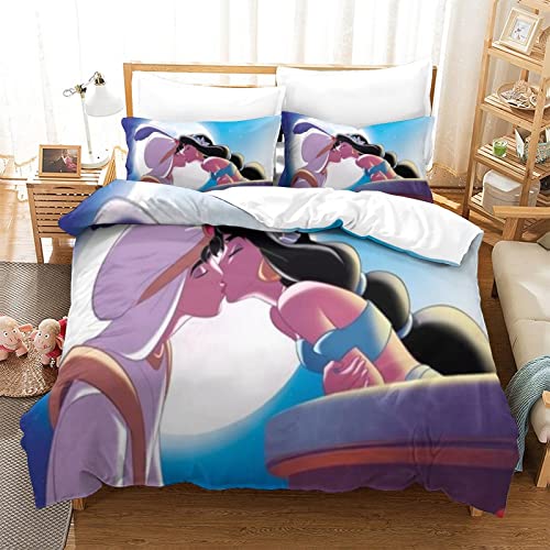 Aladdin's Lamp Juego De Ropa De Cama De 3 Piezas,Aladdin Aladdin 3D Impresión,Microfibra Juego De...
