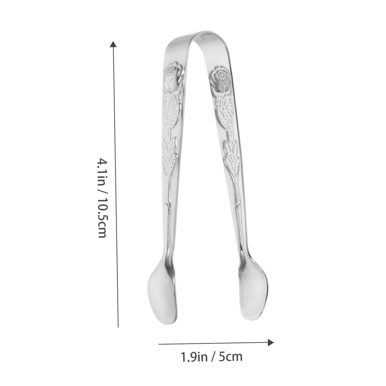 OFFSCH Grilling Tongs Stainless Steel 3 Piece Set Clip Sugar Cubes Serve Food Heatproof Easy Clean