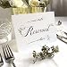 4 Pack- Rustic White Reserved Wedding Table Signs - Folded Freestanding White Table Signs (4) - 6.25" x 4.5"