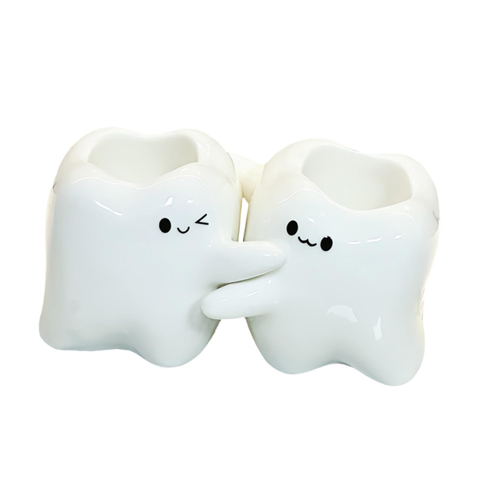 carotoe Ceramic Toothbrush Stand Toothpaste Storage, Space-Saving Bathroom Shelf Organizers Water-Resistant Design Elegant Ceramic Bathroom Decors