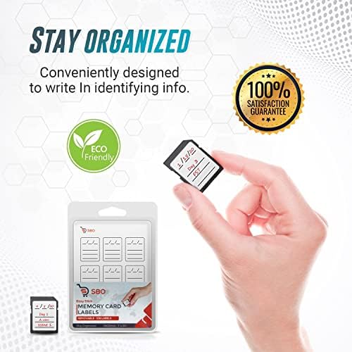 SBO Labels SD Memory Card Label Stickers, Easy Stick and Removable ...