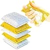 SPONGENATOR Kitchen Scrubbing Sponges – Heavy Duty Non-Scratch Scrubbing Cleaner Sponges in 2 Colors – Multi-Surface Non-Metal Dish Scouring Scrubbers for Fast Cleaning (Gold & Silver, 6)