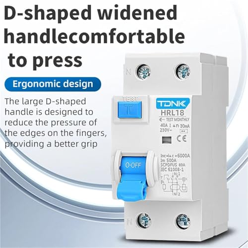 Disyuntor de corriente electromagnética tipo CA interruptor diferencial 2P 16A 4