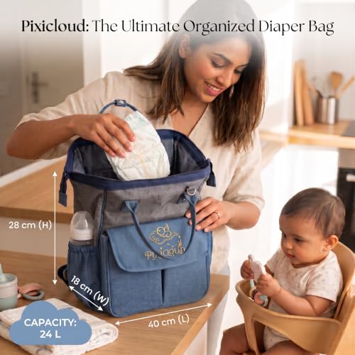 Image of diaper bag | Premium baby bag for mother travel | Maternity Backpack | Waterproof diaper bag for baby with insulated pockets