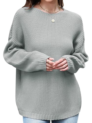 Gloria&Sarah Sweaters for Women Casual Knit Ribbed Pullover Tunic Tops Fall Winter Fashion Clothes S-3XL2