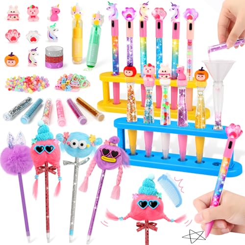 Charmofun Laboratorio de Bolígrafos, Kit de Creación de Bolígrafos, Juego Hacer Crear Bolígrafo Personalizado, Fábrica Bolígrafo Propios, Kit Creativo Manualidades Niñas y Niños (Edición Estándar)