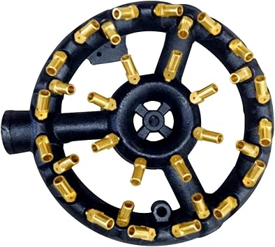 Joywayus Propane Gas Jet Burner 32 Tips for Wok Range,Stir Fry,Grilling,Cast Iron Body Round Nozzle Jet Burner