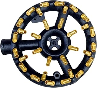 Joywayus Propane Gas Jet Burner 32 Tips for Wok Range,Stir Fry,Grilling,Cast Iron Body Round Nozzle Jet Burner