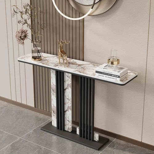 Mesa de sofá para pasillo elegante consola rústica beige de 90 cm que transforma tu entrada 2