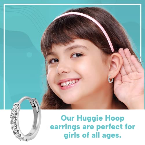 Image of Chanteur Hypoallergenic Huggie Earrings for Girls & Women - Small Hoop Design, Perfect for Teens & Kids